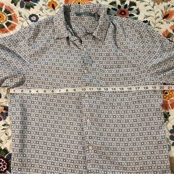 Geoffrey Beene Black and White Casual Button Down Shirt Men’s Size Medium‎ - Picture 7 of 8